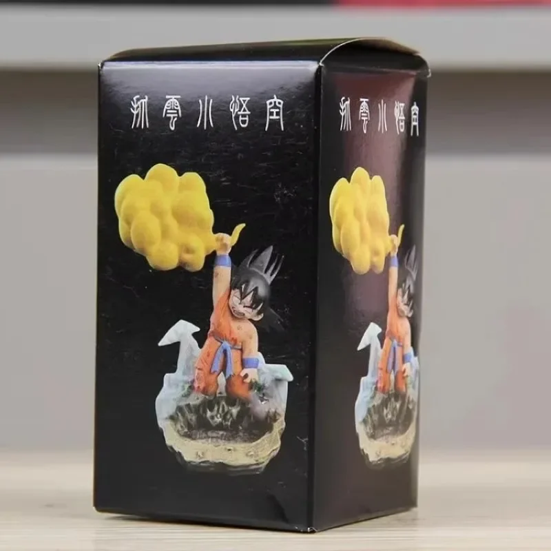 Фигурки Dragon Ball Son Goku, 10 см, версия Q, Kawaii, модель, поврежденная боевой и выхлопная игрушка, украшение в виде облаков, подарочная игрушка