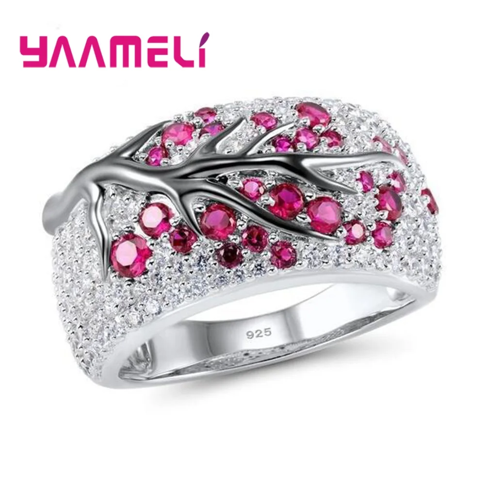 Trend Fashion YAAMELI szerokie obrączki dla kobiet mężczyzn Unisex Bague drzewo życia Cubic cyrkon wkładka betonowa modna biżuteria
