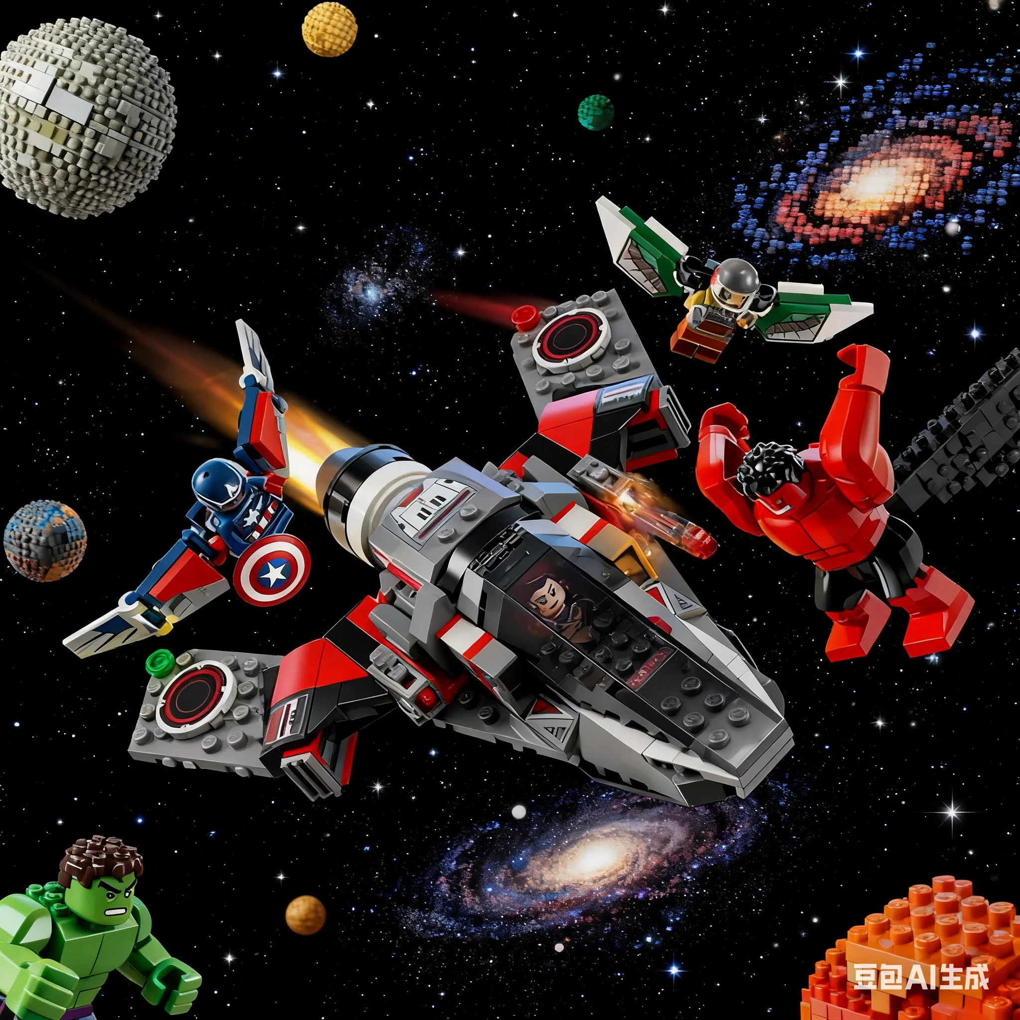 مكعبات بناء ليجو 76292 كابتن أمريكا ضد ريد هالك للأولاد والبنات بناء وتجميع مكعبات البناء هدايا ألعاب الأطفال #2