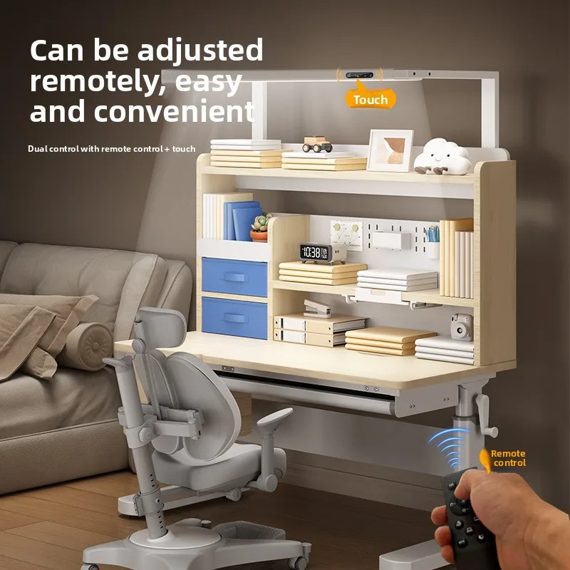 طاولة دراسة للأطفال قابلة للتخصيص، طاولة منزلية متكاملة