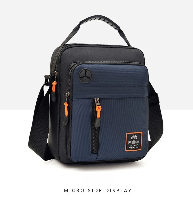 Geräumige Herrentasche, Umhängetasche, wasserdichter und abriebfester Rucksack mit mehreren Fächern, ideal für den Geschäftsalltag. – Detail 27