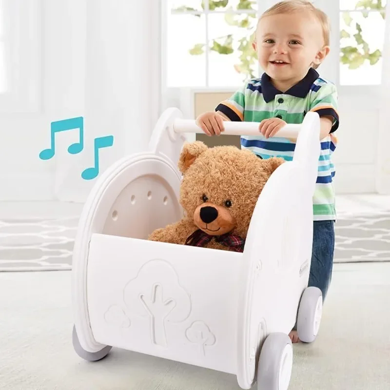 Organizador de juguetes para gatos y perros: baúl con carrito