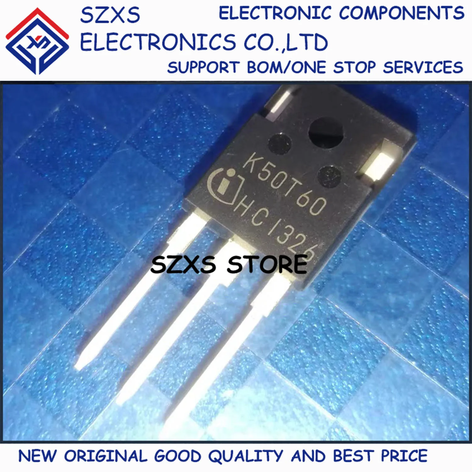 New Original 10Pcs K50T60 IKW50N60T TO-247 600V 50A Powerful IGBT Transistor In Stock Electronic Components Good Quality
