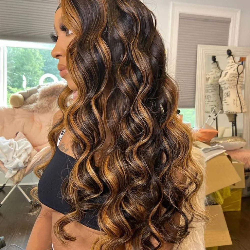 

Soft Glueless Natural Highlight Blond Body Wave 5x5 Silk Base Human Hair with Baby Hair HD Lace Hair Preplucked