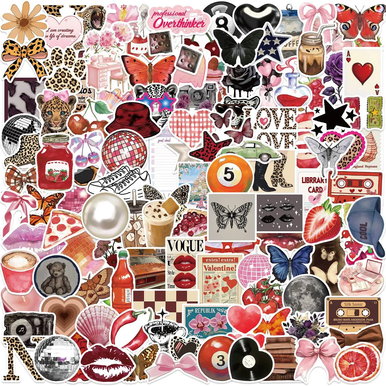 

200 Y2K Downtown Gir **** Stickers Luggage Guitar No Glue Waterproof Stickers