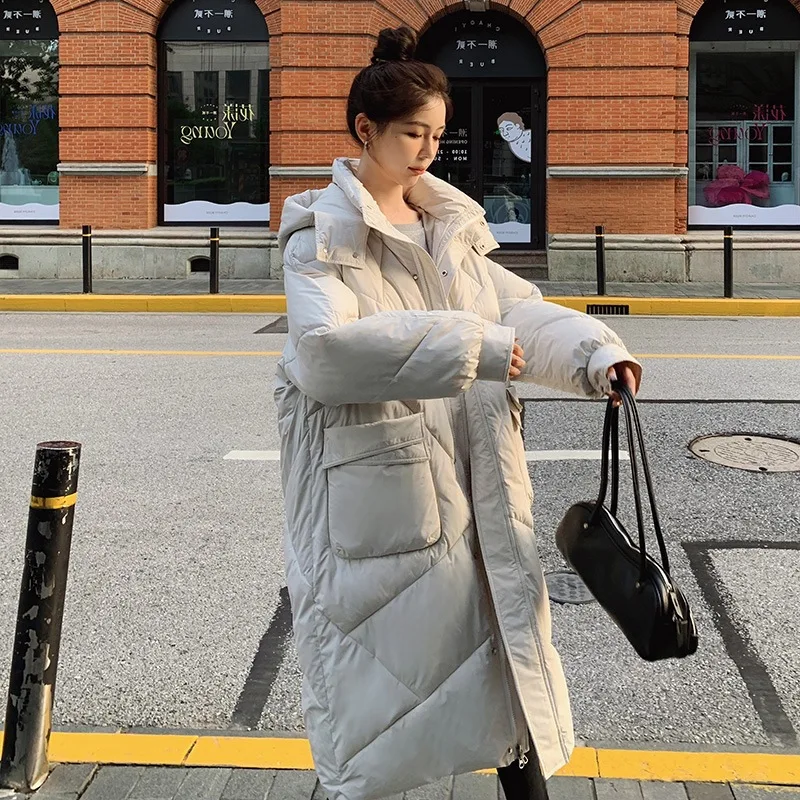 

Puffer Parkas Womens Winter Clothes Collar Streetwear Drawstring Youth Cotton Fur Puffy Essential Camouflage Commuting Tether GF