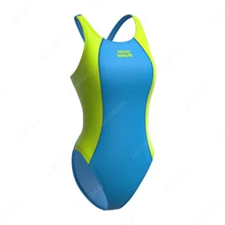 Madwave feminino ombro largo maiô piscina prática confortável banho de água aberta trem fitness terno de natação