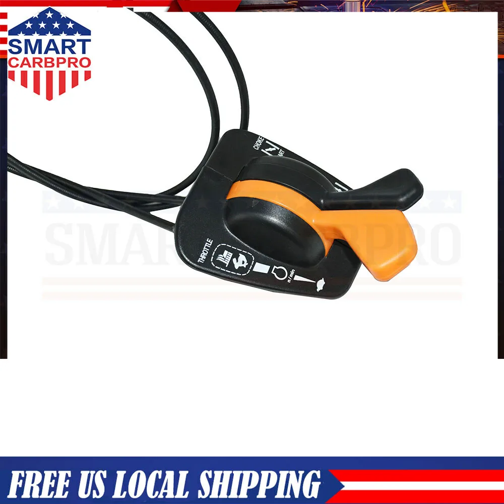 THROTTLE & CHOKE CABLE FOR JOHN DEERE GY20948 TWIN CONTROL HANDLES