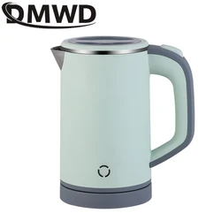 Bouilloire électrique de voyage, mini théière bouillante, chauffe-tasse portable en acier inoxydable, eau chaude 0,8 L, pot à chauffage rapide, bomicrophone, 110V, 220V