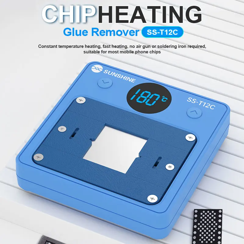 SUNSHINE SS-T12C Chip Heating Glue Remover Intelligent Digital Display Fast Heating Compatible with a Variety of Chips