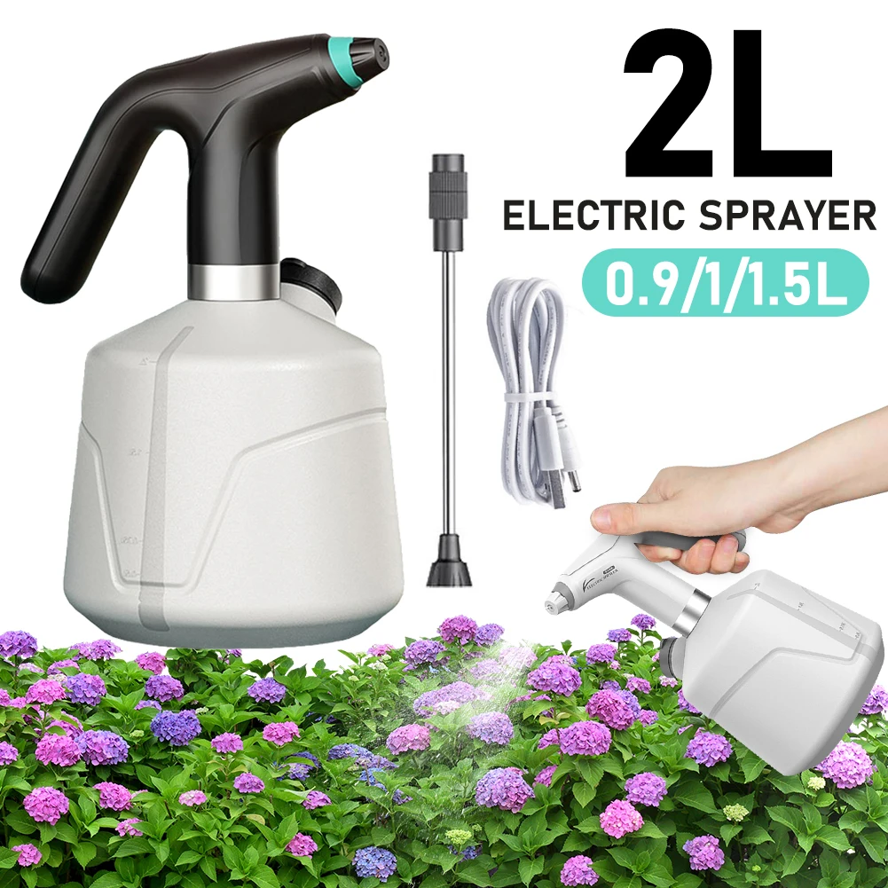 PULVERIZADOR eléctrico para agricultura, regadera automática, desinfección por USB, pulverizador de llenado, herramientas de riego de jardín