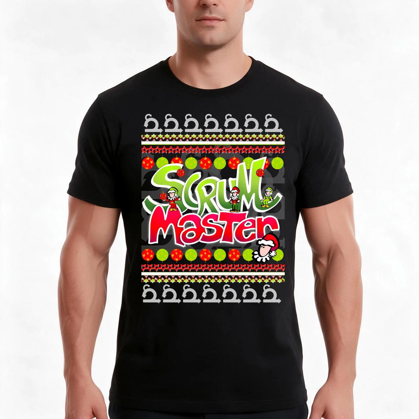 T-shirt Scrum Master Agile XMAS, T-shirt décontracté d'été en coton, hauts streetwear oversize, imprimé graphique vintage, unisexe homme femme