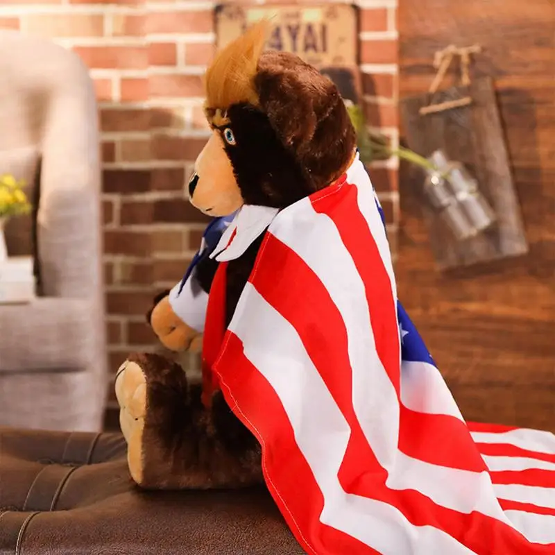 President DonaldTrump Bear Plush Toy Plushie Pillow Soft Stuffed Doll Save America Again TrumpCommemorative Kids Gift