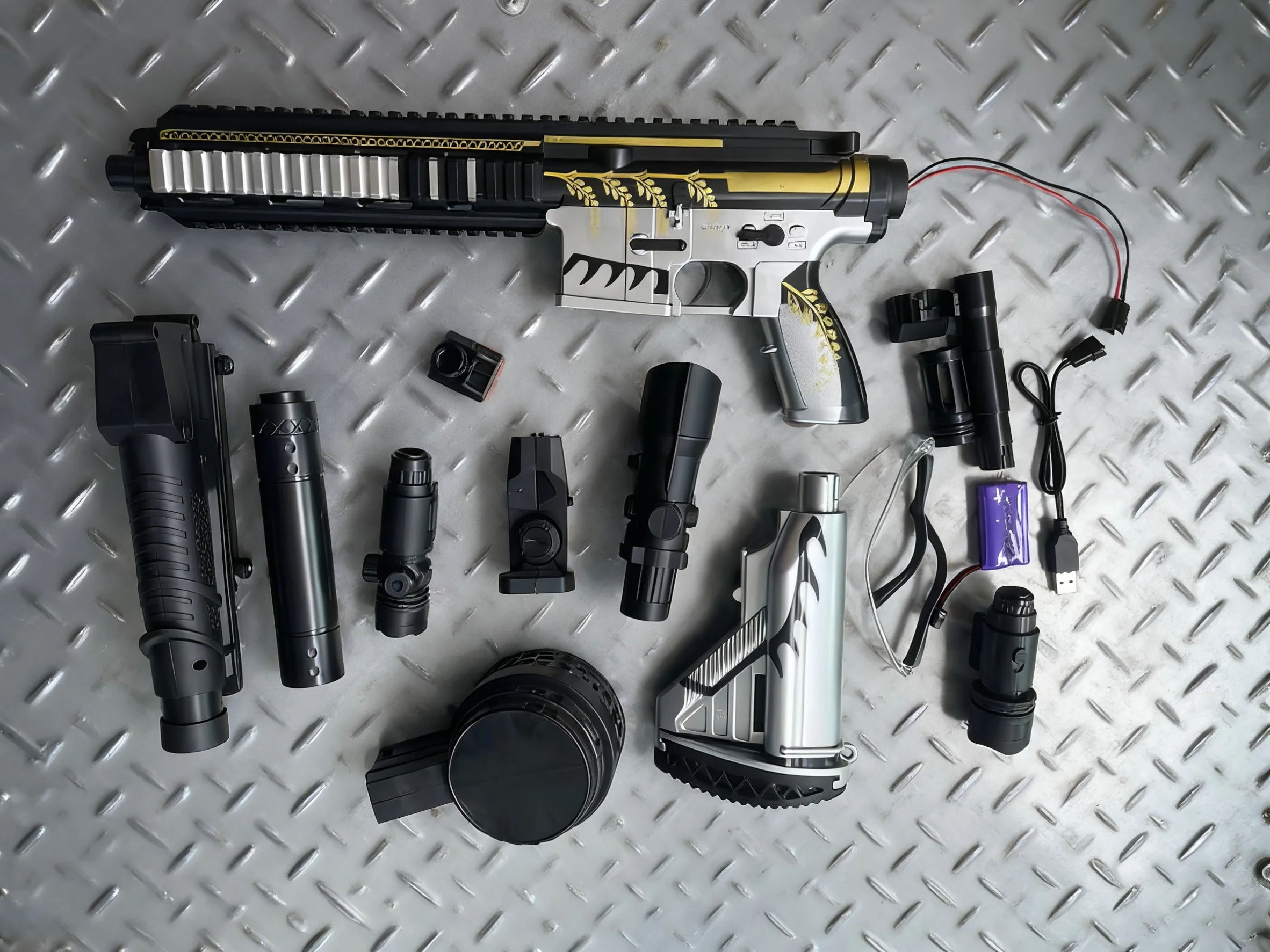 射撃体験！ M416 自動電動ジェルブラスターライフル、リアルな反動付き - エピックな屋外ジェルボールブラスターウォー、ギフト玩具