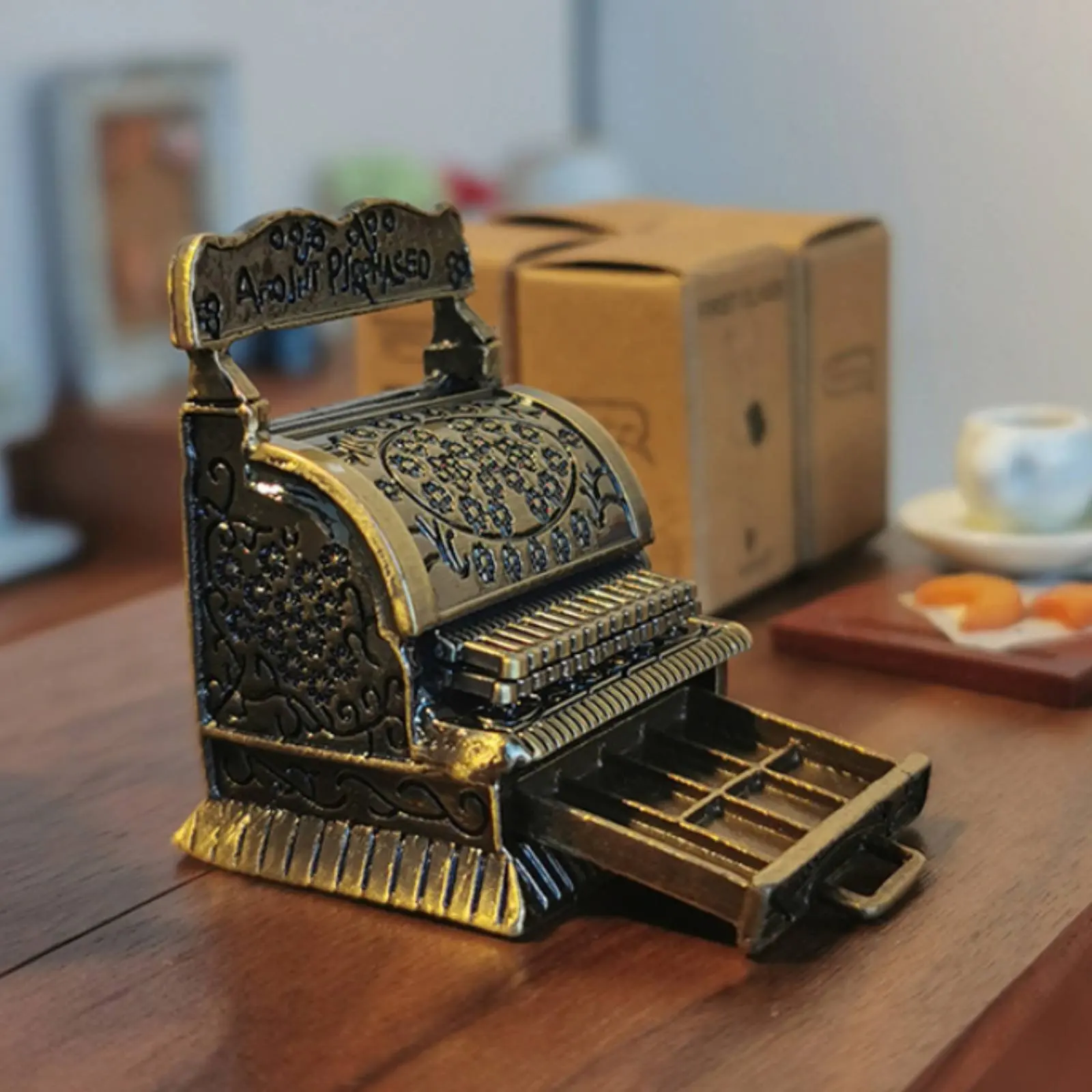 

Retro Register Register Ornament Realistic Detailing Mini Register Register Dollhouse Appliance Ornaments