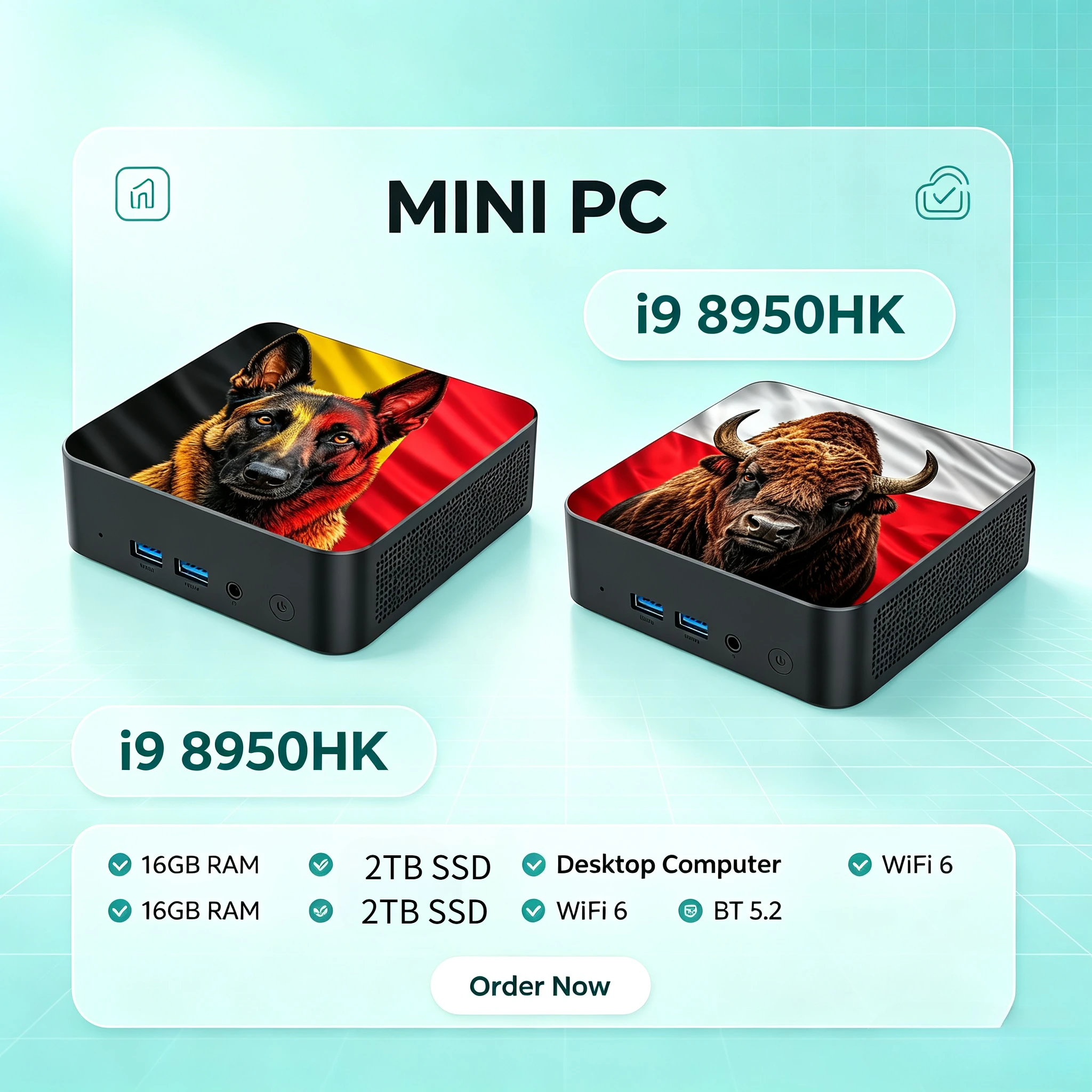 Pc Gaming Desktop - Mini PC Intel Core i9 8950HK