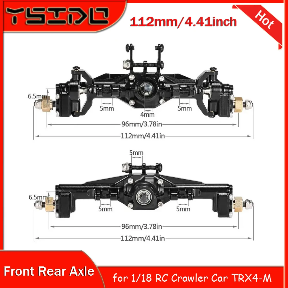 

112mm/4.41inch Brass Portal Axle Set for 1/18 RC Crawler Car TRX4-M Defender Bronco High Trail K10 Chassis Upgrade Accessories