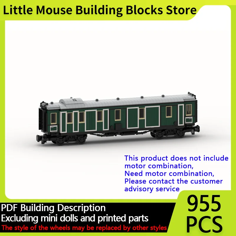 

City Car Model MOC Building Bricks Express Train Baggage Wagon Modular Technology Gifts Holiday Assemble Children Toys Suit