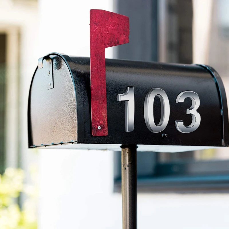 Números de buzón autoadhesivos para puerta y Casa, señales de dirección de calle, 0 a 9, 10 unidades