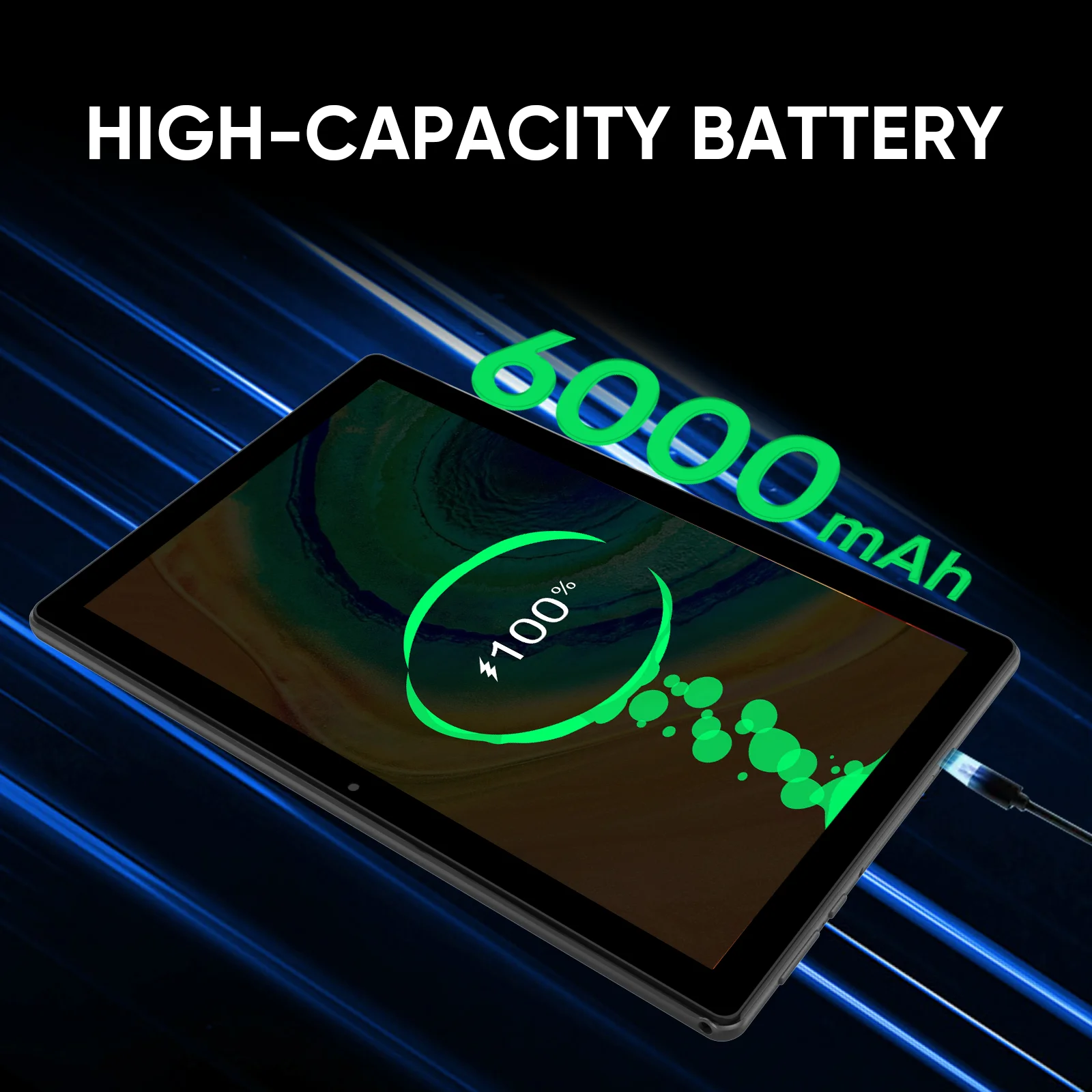 I-Atar 2025 Nuovo tablet da 10,1 pollici, sistema Android 12,0, 4Gb Ram+64Gbrom, processore Quad-Core, display HD 1280*1920 Ips, tablet computer con doppia fotocamera, supporto 2.4G Wifi, batteria integrata da 6000Mah, regalo ideale per feste per le vacanze, computer tablet per studenti