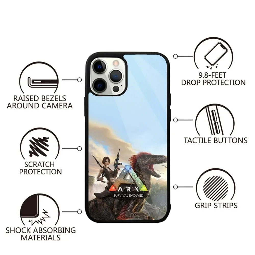 ARK S-Survival Evolved Game Phone Case For iPhone 15,14,13,12,11,Plus,Pro,Max Mini Magsafe Magnetic Wireless Charging