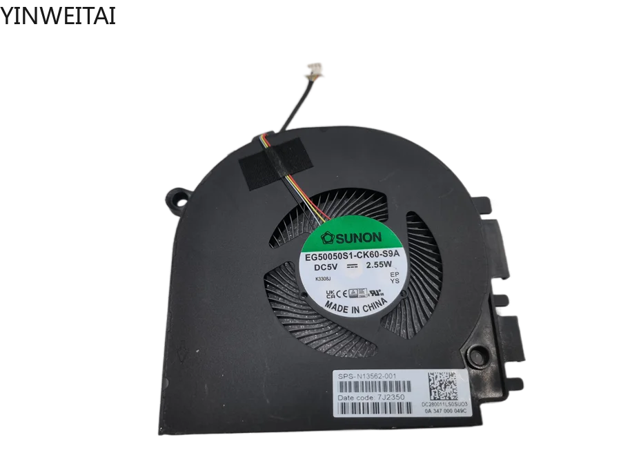

EG50050S1-CK50-S9A EG50050S1-CK60-S9A N13561-001 N13562-001 New Original CPU Cooling Fan For HP Envy 17-cr0013dx TPN-C160 SUNON