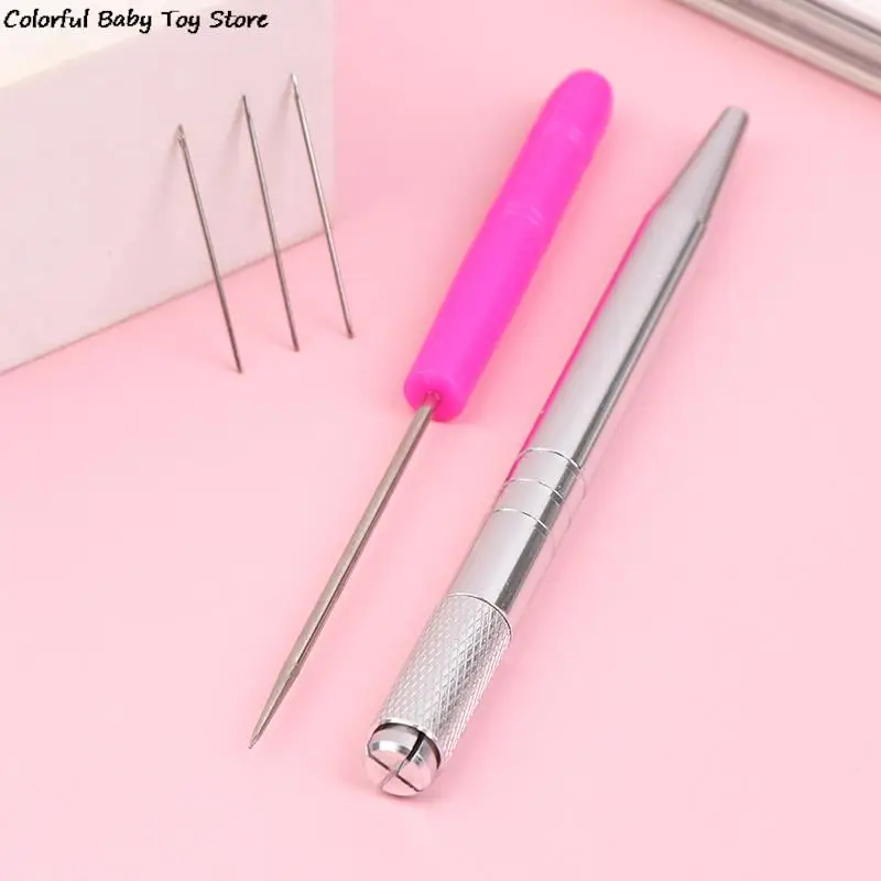 Doll Hair Reroot Needle Kit Repaint Baby Head Reborn Hair Rooting Tools Wig Making Supplies Accessories Set