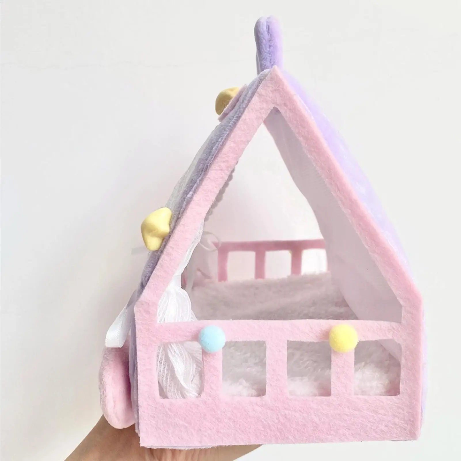 Babypop wieg tent huis miniatuur speelset cadeau voor kinderen meisjes peuters fantasiespel kinderkamer woonkamer speelgoed