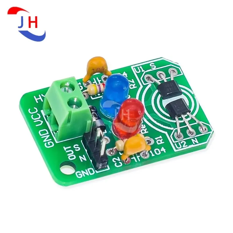 1Pcs Magnetic Detection board DIY Magnetic pole resolver Hall magnetic induction sensor North and South Pole Detection module
