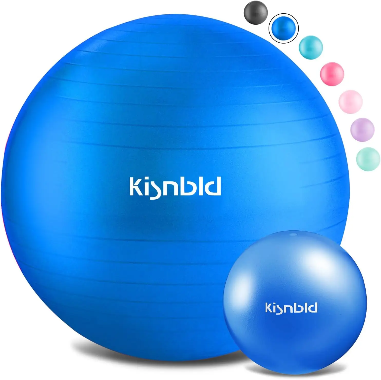 Extra Dicker Anti-Burst Yoga-Ball mit Fußpumpe, 4 Größen für Stabilitäts-Workout, Büro, Zuhause & Fitnessraum