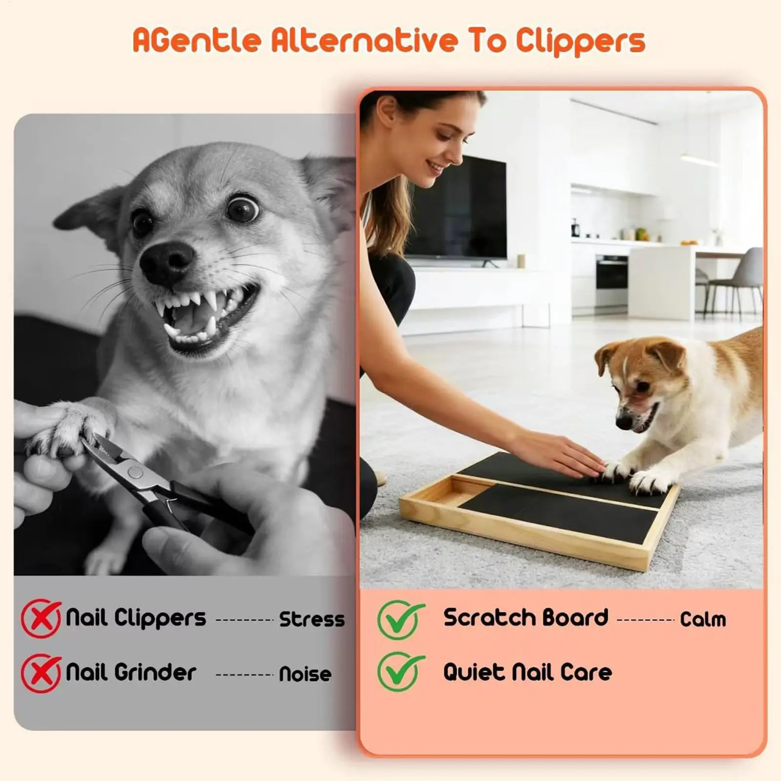 

Dog Scratch Board Trimmer File Pad With Treat Box Dog Nail File Board For Home Living Room Apartment Lounge Corner Entryway