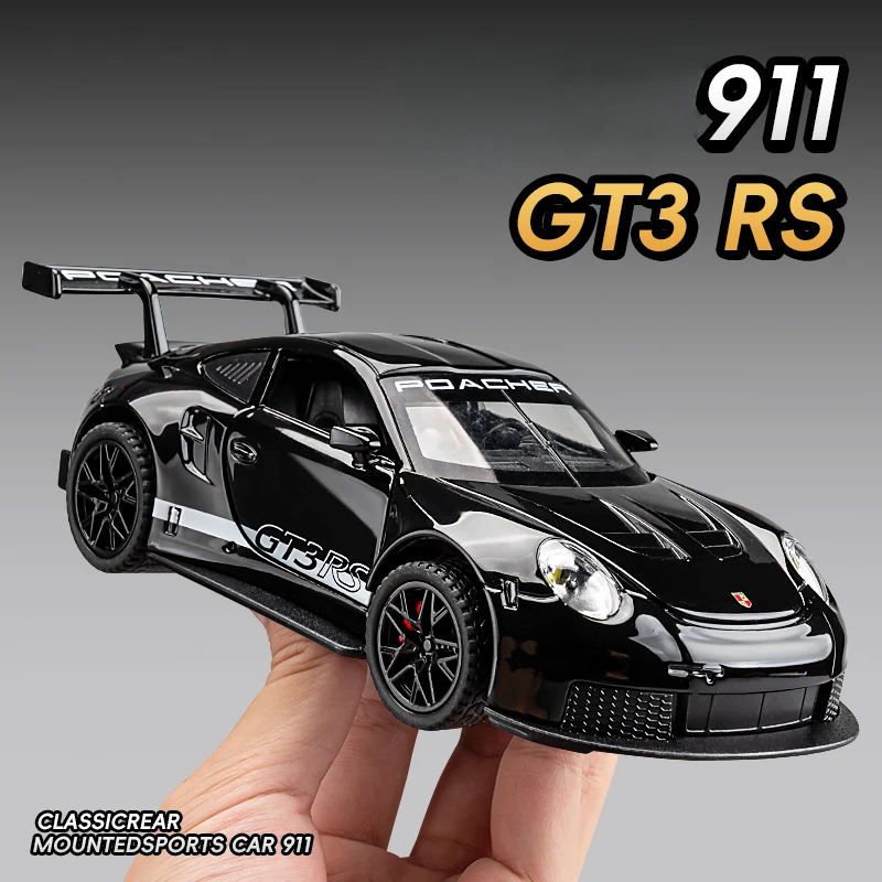 Diecast Miniature Voiture 1/32 Scale 911 GT3RS Sport Car Model Toy Vehicle Children Boy Birthday Gift Home Decor Car Toy