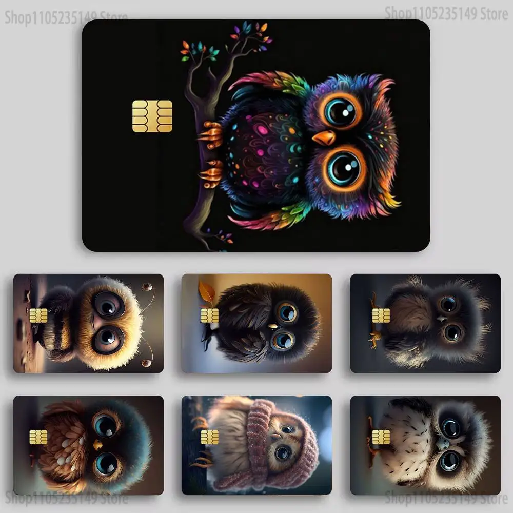 

Cute Owl Card Sticker Diy Decorate Exquisite Bank Card Decals Patch Documents Birthday Gift