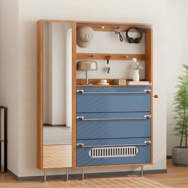 Designer Cupboard Shoe Cabinet Vertical Hidden Wooden Kitchen Shelves Shoe Shelf Organizer Storage Gabinete Salon Furniture