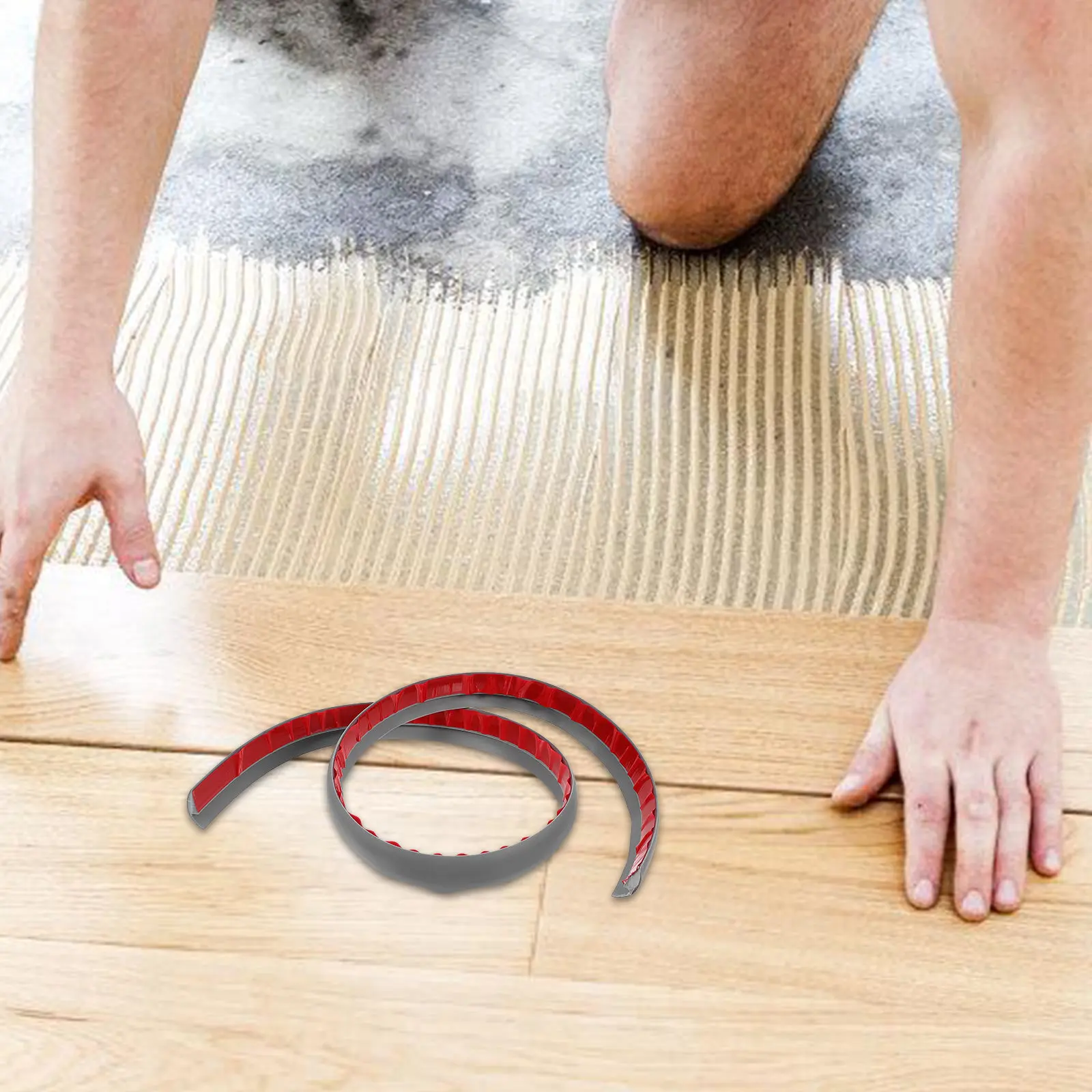 

Self-Adhesive Floor Transition Strip Wood Grain Smooth Surface Easy Install Threshold Decoration Floor Edging Trim Carpet Door