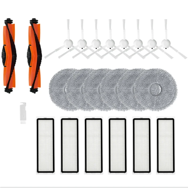 

ABKJ-For Xiaomi Mijia 3S 2Pro B108CN B113CN Robot Vacuum Cleaner Roller Main Side Brush Hepa Filter Mop Accessories
