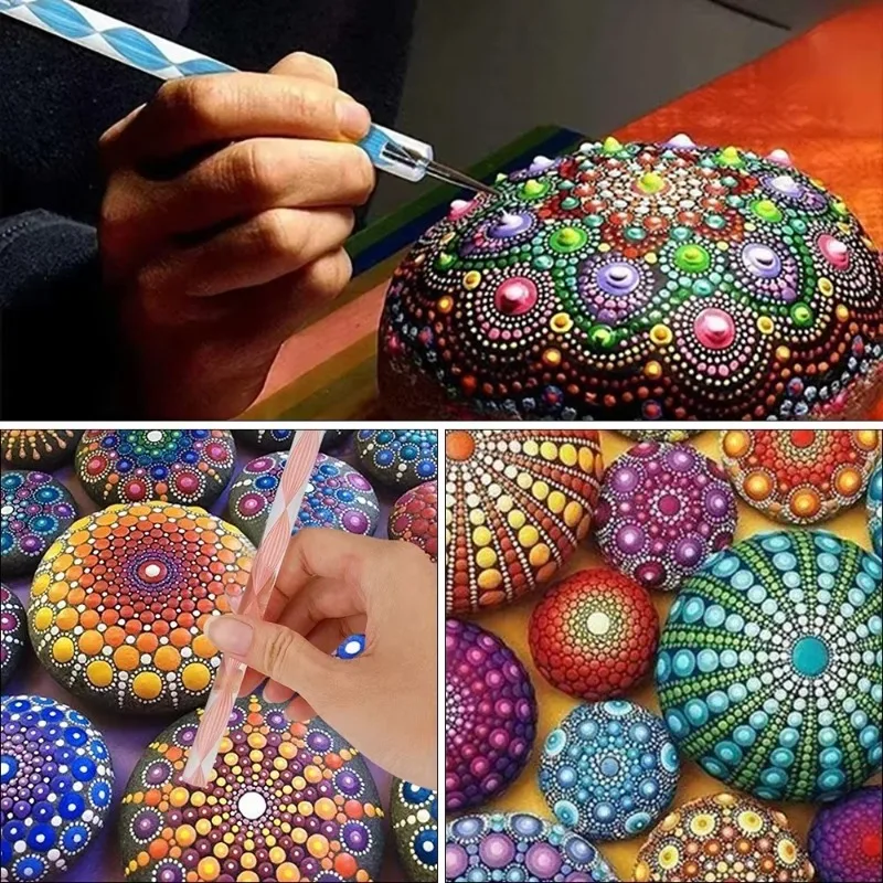 Mandala Pointillism Tool Drawing Template Handmade Drawing Pen DIY Stone Embossing Beginner Drawing Pen Art Kit Tool