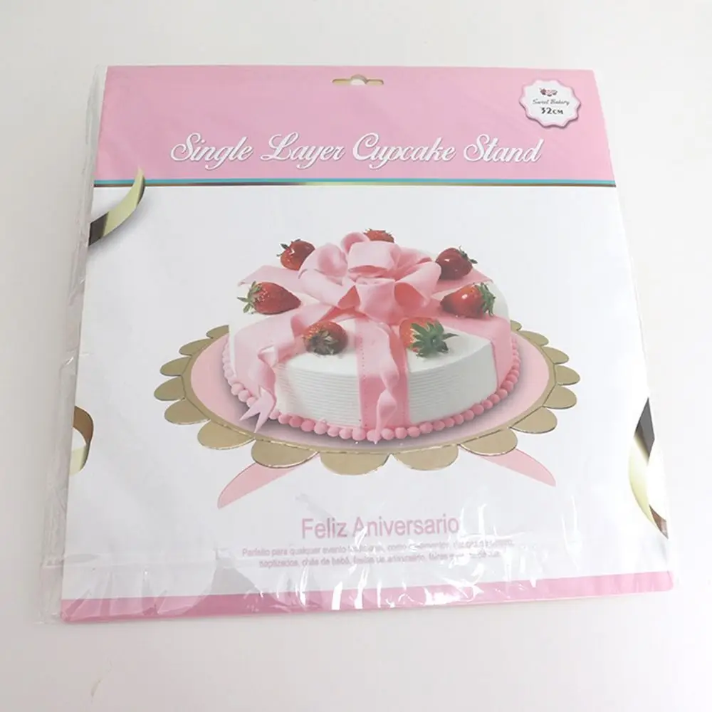 Creative Multicolor Cake Stand Paper Round Dessert Stand Flower Hot Stamping Multi-Function Cupcake Display Rack Party Supplies