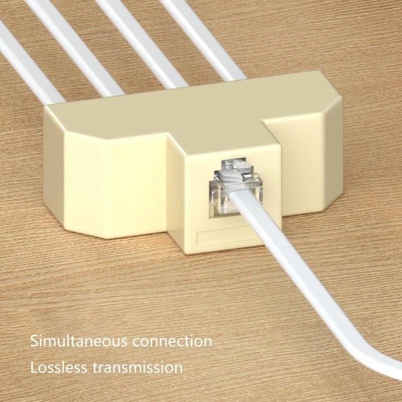 B2EF 4 Way RJ11 Splitter teléfono 6P4C 6P2C RJ-11 Adaptador Conectando múltiples dispositivos