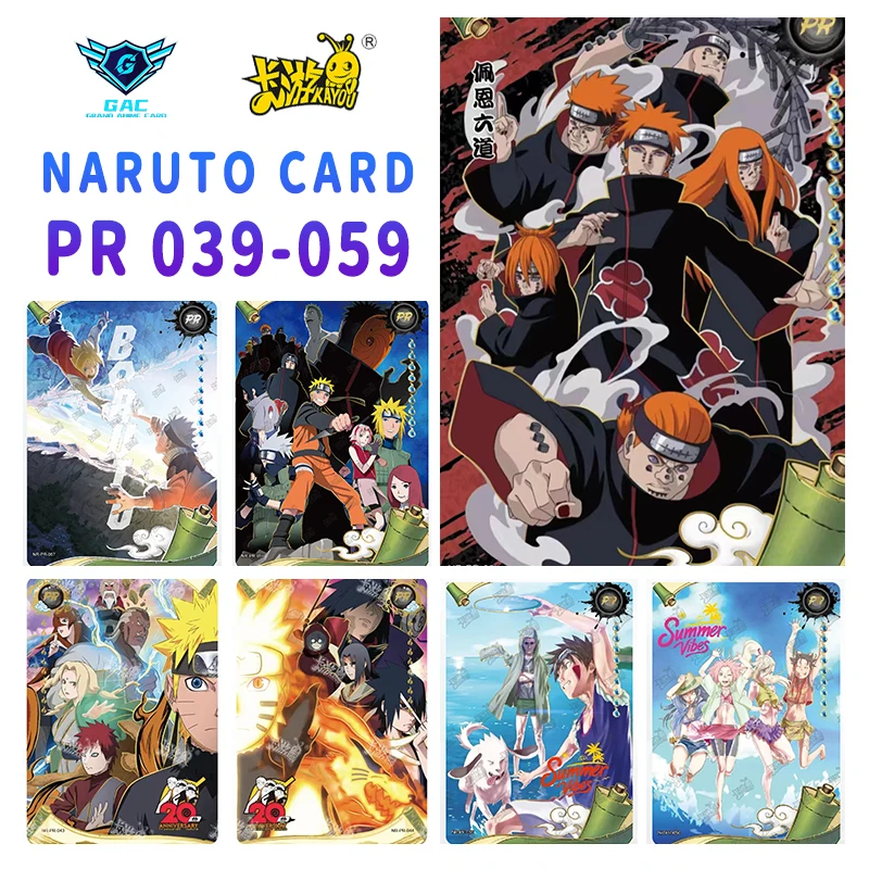 Kayou Genuino Anime Naruto Card PR Serie Completa No.39-59 Singola Carta Rara Collezione di Carte Gioco Naruto Uzumaki Giocattolo Per Bambini Regalo