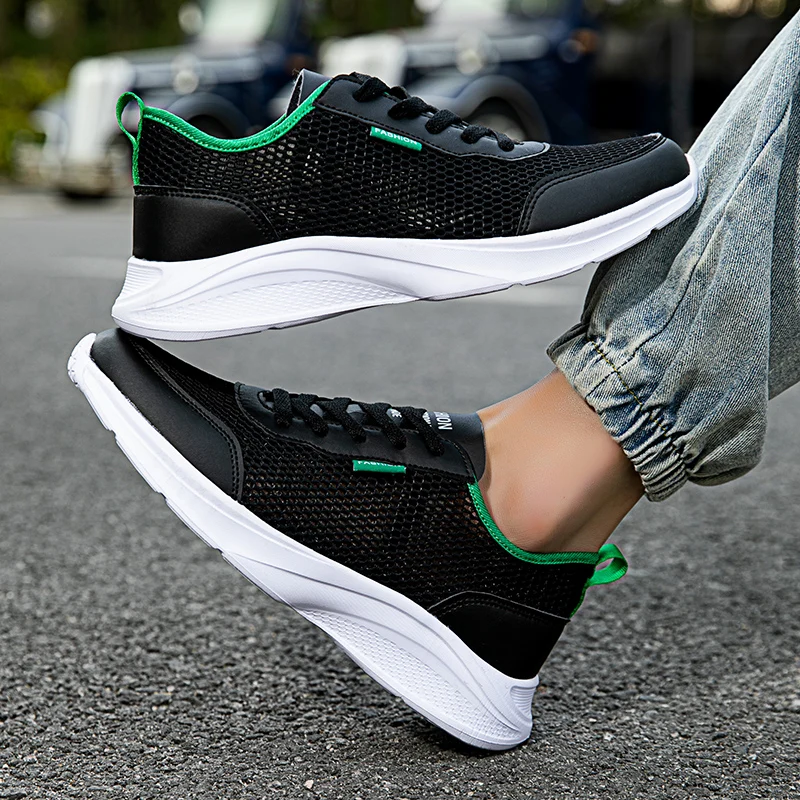 Men's Casual Shoes Wear-Resistant Fashion Breathable Trendy All-match Comfortable Outdoor Round Toe Platform Shoes Spring Main