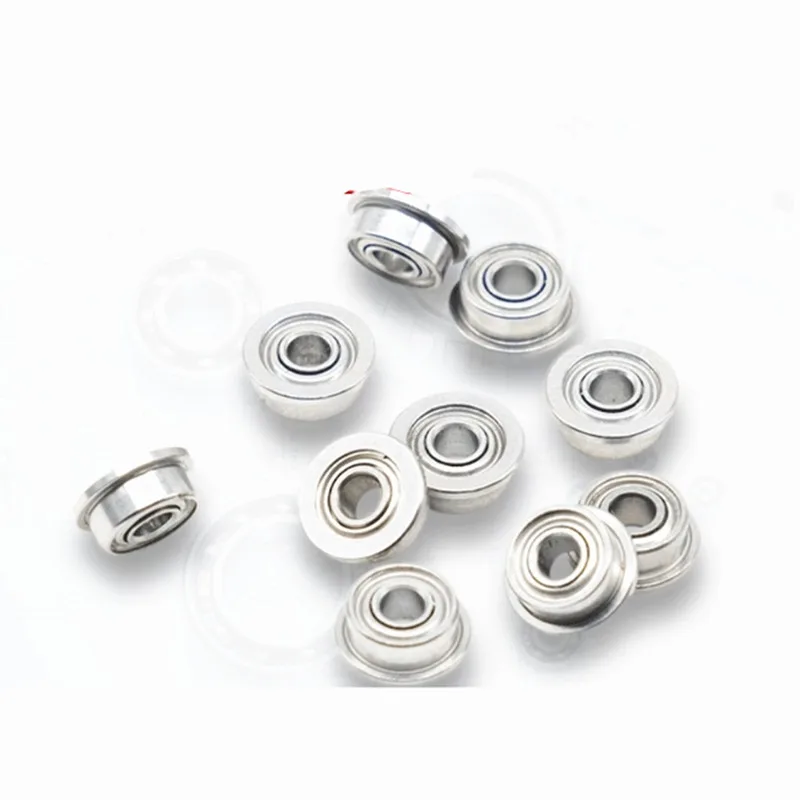 50pcs MF52ZZ MF62ZZ MF63ZZ MF74ZZ MF83ZZ MF84ZZ To MF148ZZ Miniature Flange Bearing Thin Wall Metal Shielded Flanged Bearings