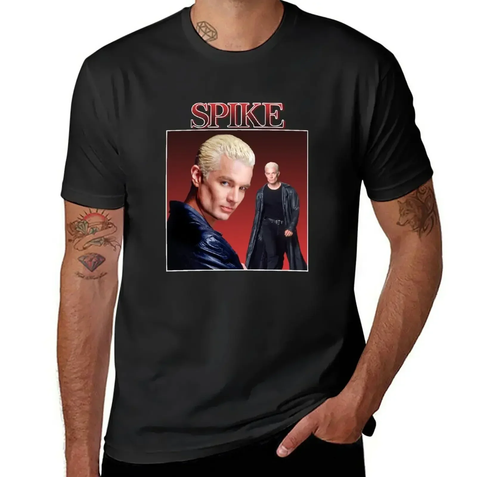 Spike Vintage/Retro Design T-Shirt quick-drying summer tops mens clothing