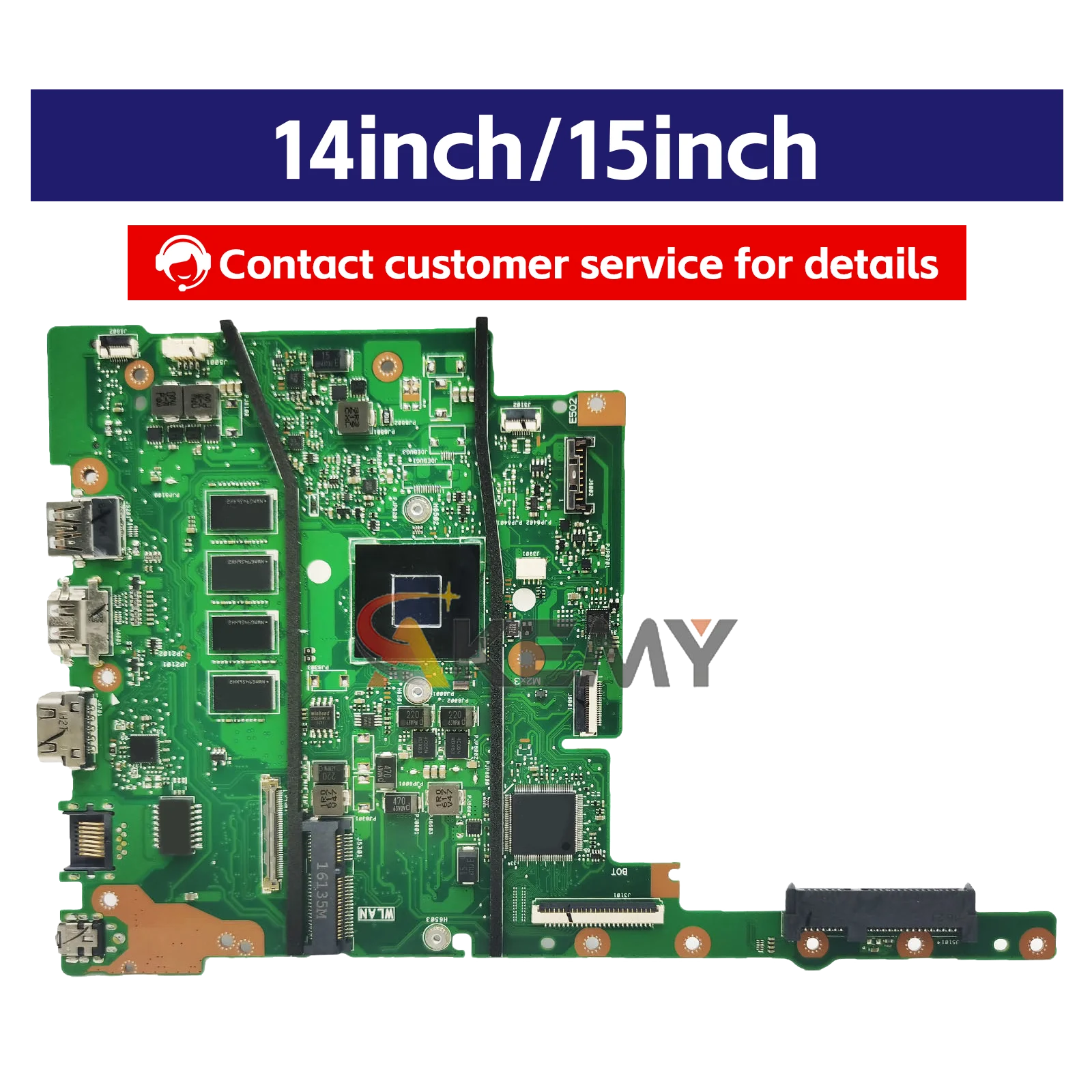 E402MA Laptop Motherboard For ASUS EeeBook E402M Mainboard With N2840 N2940 N3540 CPU 2G/4G-RAM 0G/32G/64G-SSD CPU 100% Tests OK