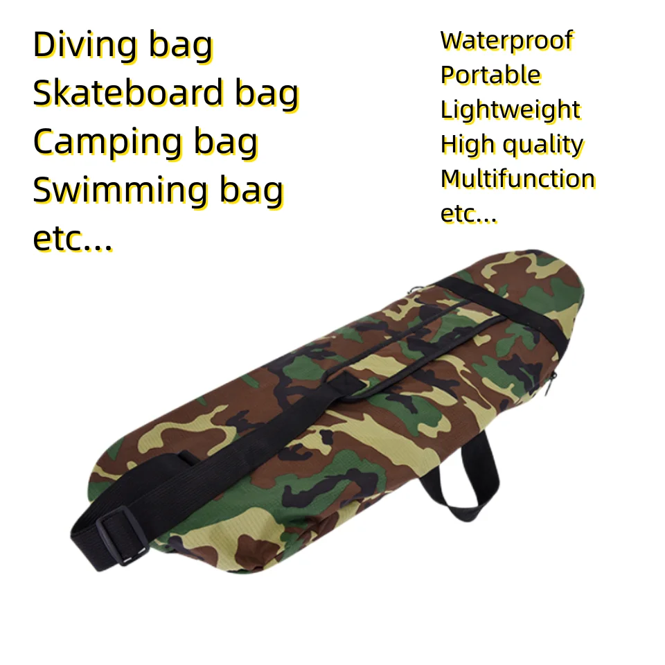 Free Diving Long Fins Package Waterproof Diving Equipment Storage Bag Multifunction Portable Large Capacity Skateboard Backpack