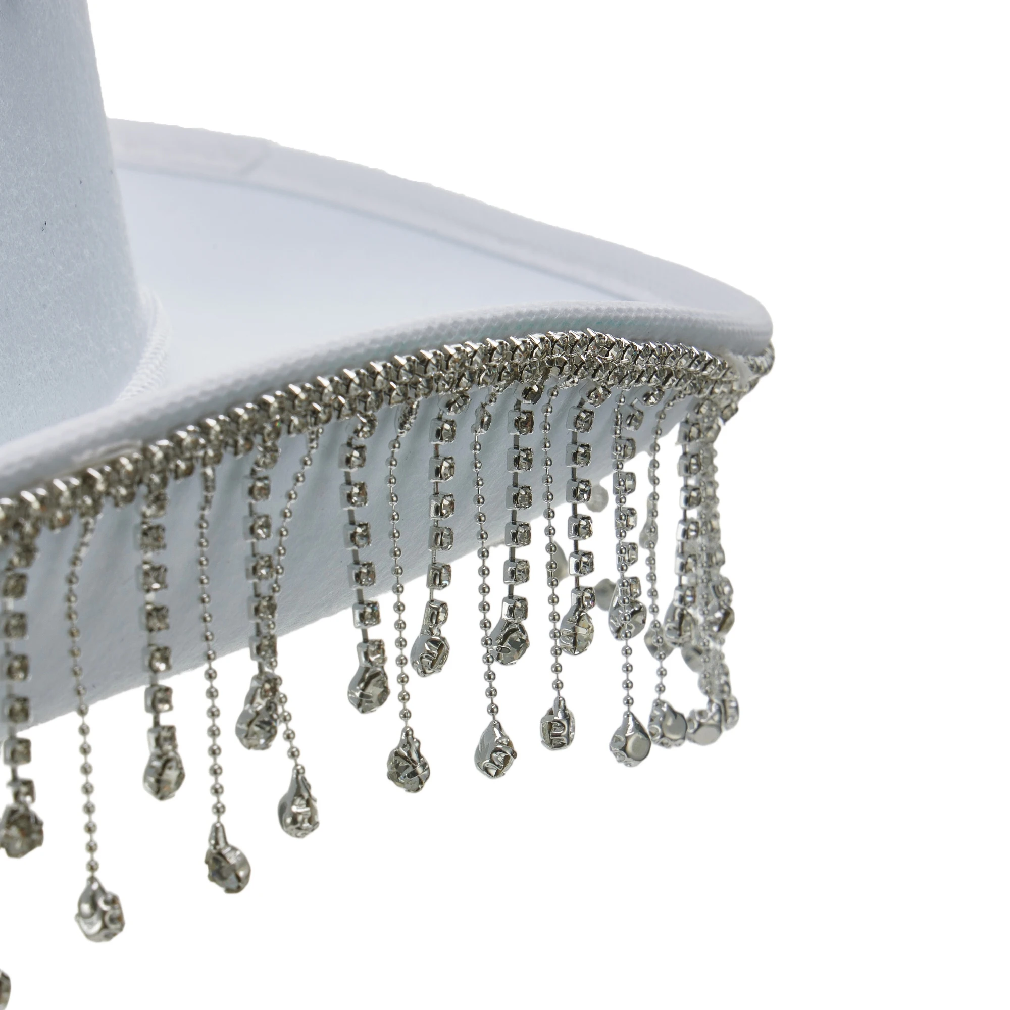 

Elegant Rhinestone Embellished Cowgirl Hat with Tassel Detailing Stylish Western Sun Cap for Women and Men Perfect for