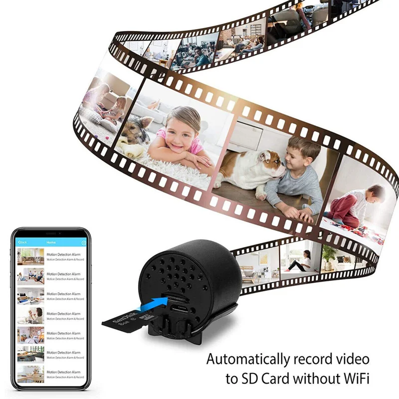 واي فاي كاميرا صغيرة مراقبة الأمن اللاسلكية عن بعد للرؤية الليلية مراقبة الفيديو المنزل الذكي كاميرا DV صغيرة HD كاميرا