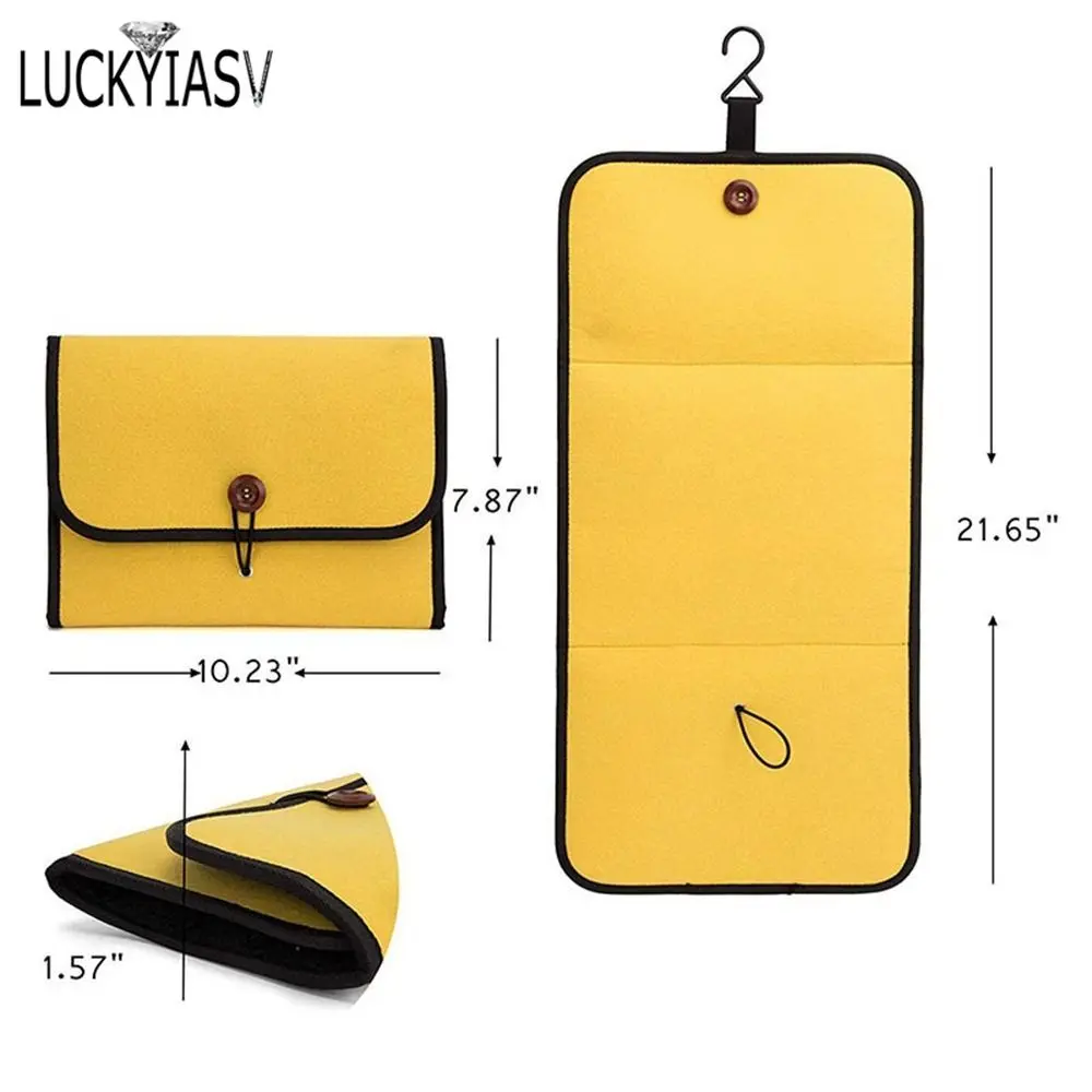 حقيبة مجوهرات من اللباد قابلة للطي للنساء ، منظم قلادات ، صندوق تخزين ، حقيبة مجوهرات ، سفر ، موضة