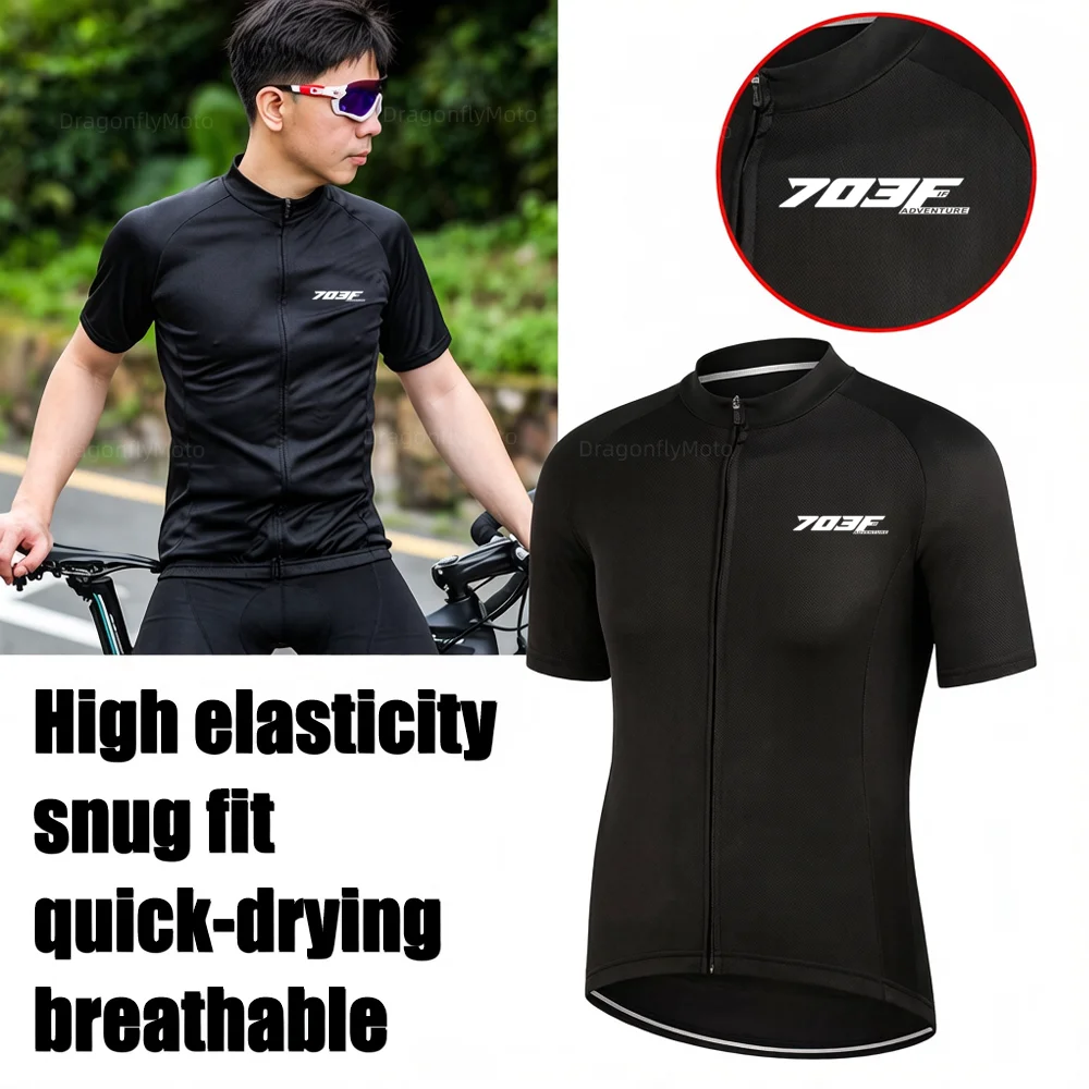 

For Zontes 703F 703 F 2025 Motorcycle Fans Casual Street Style Short Sleeve Outdoor Sports Top Men's Summer