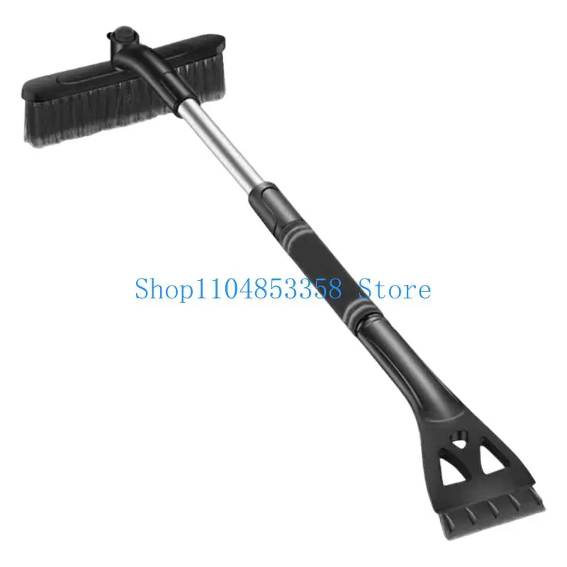 652F Three Function Car Snow Brush Ice Scraper With 360 Rotating Head Ergonomic Handle Windshield